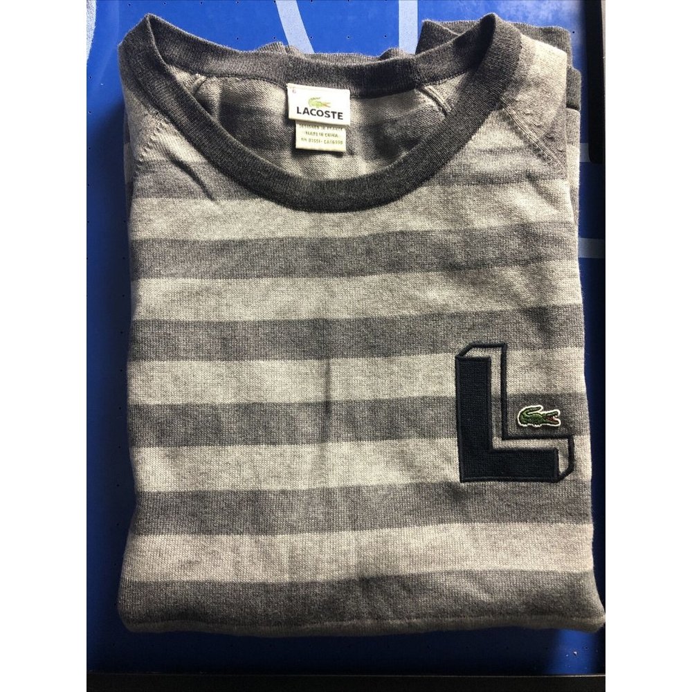 LACOSTE LONG SLEEVE GRAY TOP SIZE LARGE/6